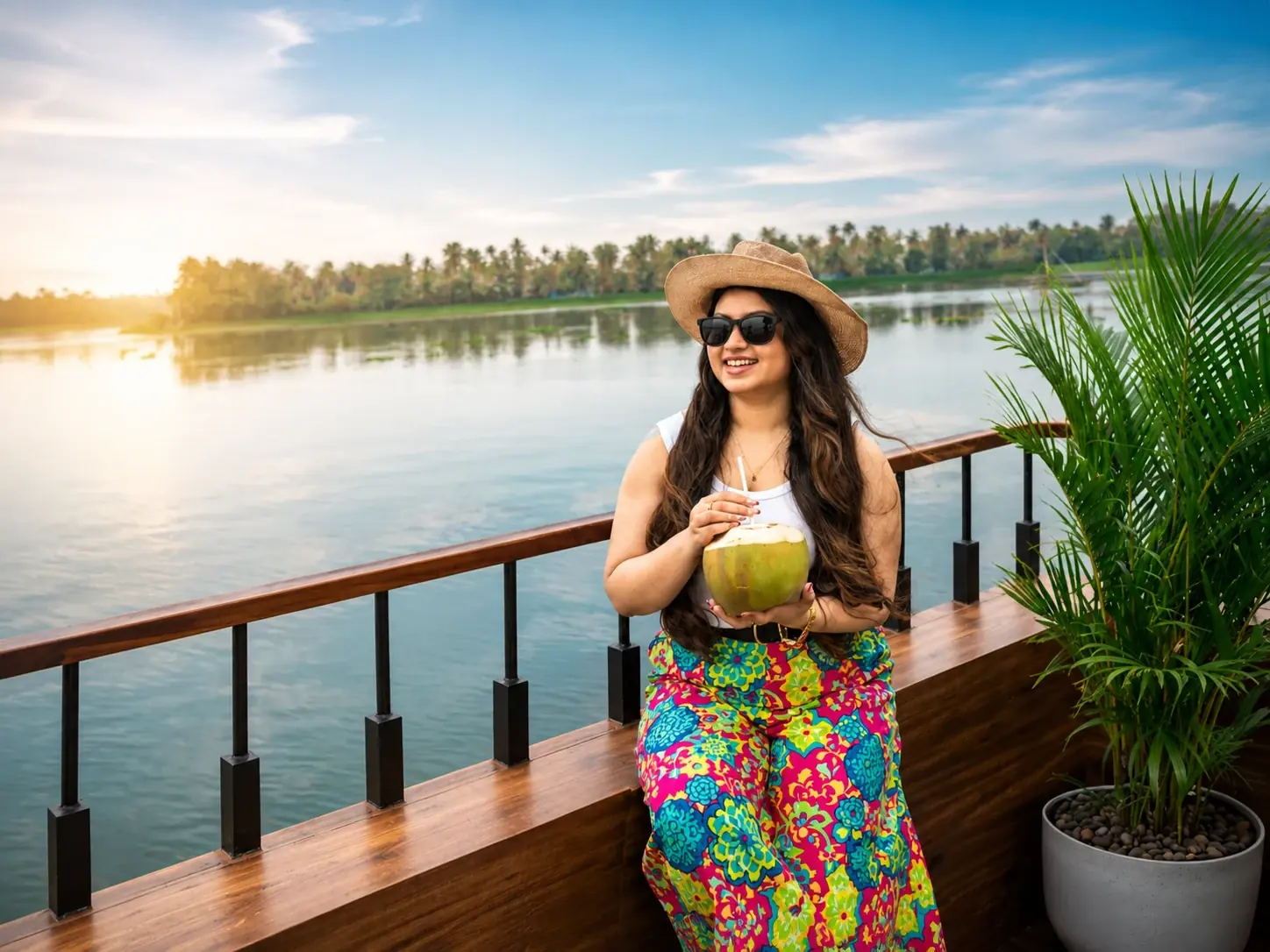 Private houseboat backwater deck experience in Kerala